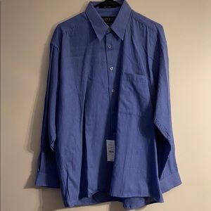 A Blue Striped Sport Dress Shirt